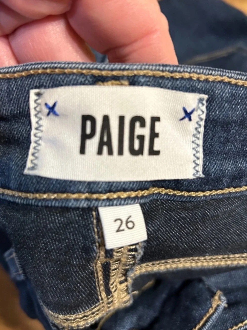 Paige Manhattan Mid Rise Slim Bootcut Jean Vivien Wash Womens 26 - 28x32.5 K